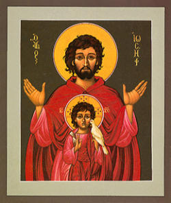 Image of The silence of Joseph directs a symphony of silence which stills the universe in adoration of the One in Whom the New creation has come.