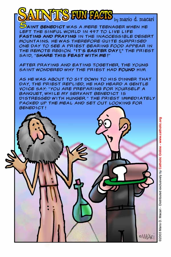 Saints Fun Facts for St. Benedict